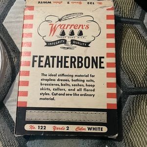 Vintage Warren’s Featherbone Stiffening Material & Packaging (Approx. 45” Left)